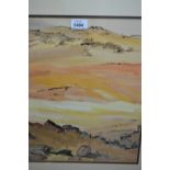 Mary Davies, pen and watercolour, winter landscape Transvaal, signed, framed,