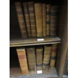 Quantity of various 19th Century leather bound books including three volumes,