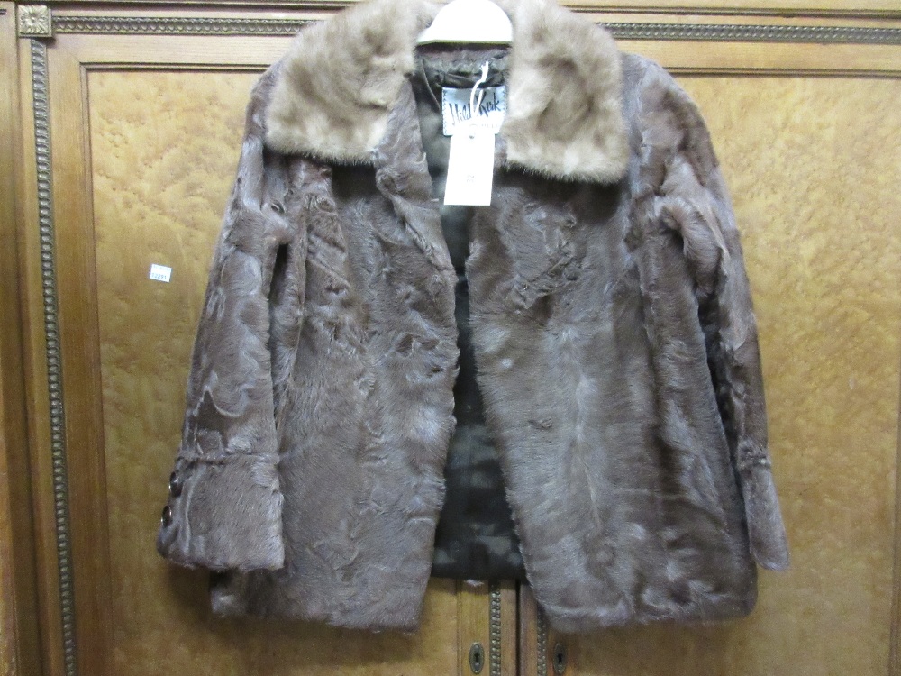 Ladies half length fur jacket labelled Hilda Kirk