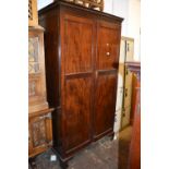 Mid 20th Century mahogany two door wardrobe in George III style