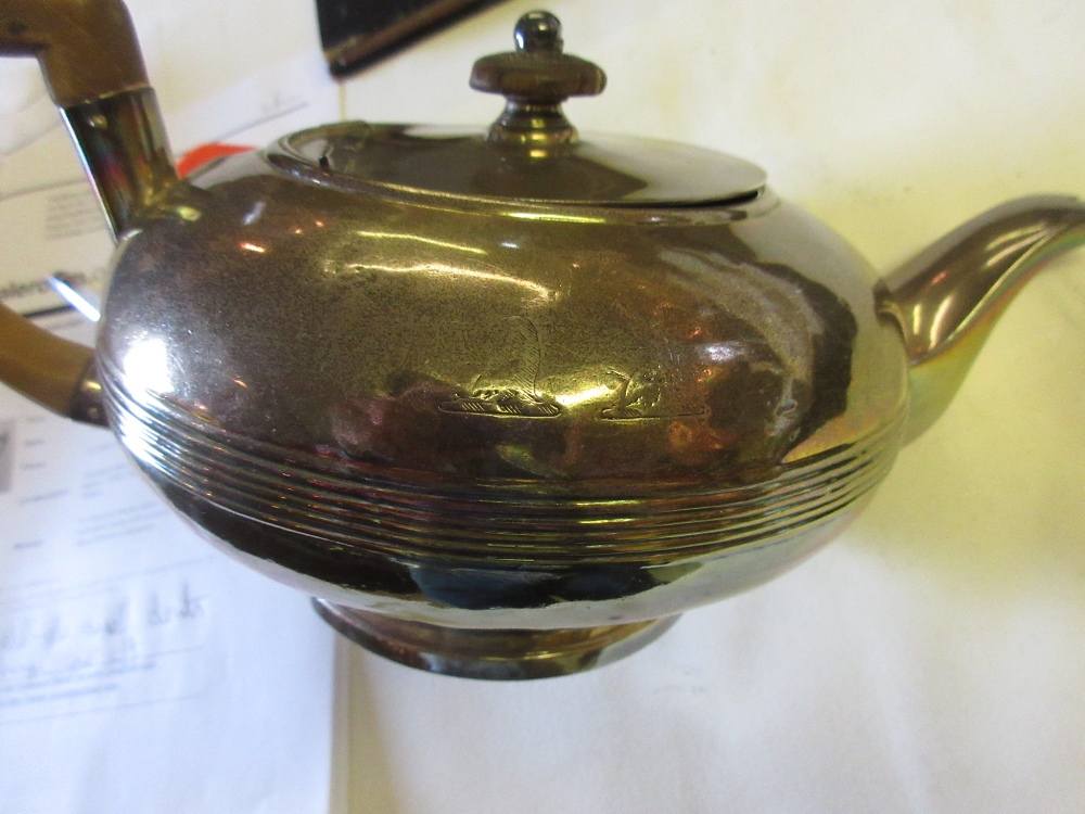 Georgian Newcastle silver melon form teapot, 1823 / '24, - Image 2 of 6