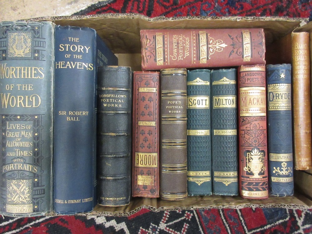 Small quantity of various 19th Century volumes including Milton,