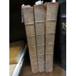 Three part leather bound volumes,