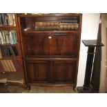 Kaiser and Lange, 20th Century bureau / side cabinet with matching glazed bookcase,