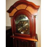 Reproduction mahogany longcase clock
