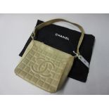 Chanel beige quilted handbag (stains, marks, scuffs etc.