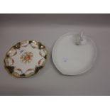 Meissen white porcelain dish with handle,