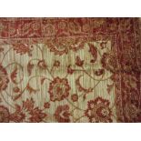 Beige ground machine made Ziegler style rug, 1.90m x 1.