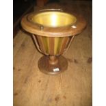 20th Century oak circular pedestal wine cooler