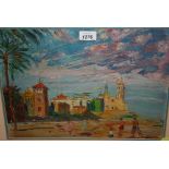 Milagros Ferrer, 20th Century Spanish school oil on card,