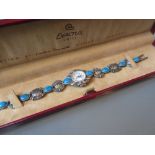 Ladies silver Thermidor wristwatch in box