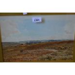 Claude Hayes, watercolour, titled ' Sandydown Common, Hants ', signed, bearing label verso,