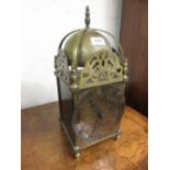 19th Century brass lantern clock in 17th Century style,