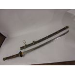 Japanese Katana, the 33in blade (including tang),