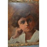 Early 20th Century oil, head and shoulder portrait of an Italian boy, signed R.