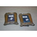 Pair of hallmarked silver Art Nouveau style photograph frames, Chester,