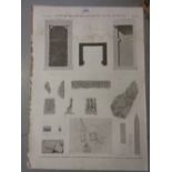 Large quantity of folio size black and white engravings (some double and triple folio size)