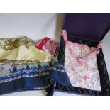 Three various Liberty scarves and a boxed Liberty nightdress