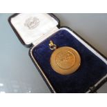 9ct Gold swimming medal in original box