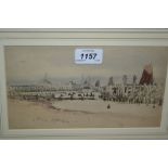 Percy Stimpson, watercolour entitled ' The Old Pier, Gorleston ', inscribed verso,