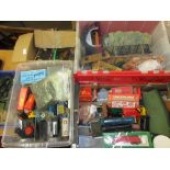 Large collection of 00 gauge model railway contained in four boxes