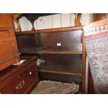 Kaiser and Lange, 20th Century bureau / side cabinet with matching glazed bookcase,