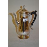 George II silver baluster form coffee pot,