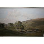 Claude Horsfall, pair of 20th Century oils on board, entitled ' Fox Up, The Head of Littondale ',