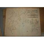 Captain Greenvile Collins, 17th / 18th Century coastal chart,