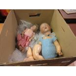 Armand Marseille bisque headed baby doll (a/f) together with another small bisque headed doll