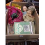 Box containing a large quantity of various games, puzzles, dolls etc.