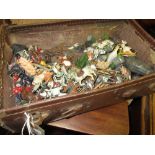 Suitcase containing a quantity of Britains lead toys