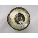 Early 20th Century brass cased ships barometer / thermometer by Whyte Thomson and Co.
