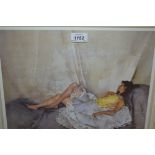 William Russell Flint, Limited Edition coloured print, a reclining female, No.