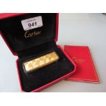 Cartier gold plated lighter in original box