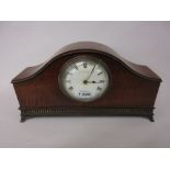 Edwardian mahogany dome shaped mantel clock,