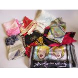 Quantity of various designer scarves including Jacqmar Daks