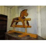 20th Century wooden rocking horse