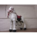 Childs tin plate Mobo ride-on toy horse together with two small koala bears