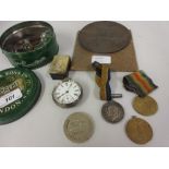 Three Great War medals and a death plaque to William Stanley Peasnell,