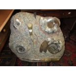 Collection of various fossils, agates,