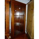 Mahogany single door hanging corner cabinet,