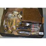 Kings pattern silver plated canteen of cutlery together with a cased set of tea knives and a small