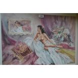 Gordon King, signed Limited Edition print of a semi nude girl, No.