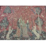 20th Century Belgian machine woven tapestry after the French antique