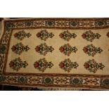 Good quality Indo Persian part silk runner with all-over rose decoration and multiple borders,