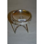Sheffield silver trinket dish in the form of a miniature occasional table,
