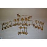 Matched harlequin canteen of mainly Victorian silver Fiddle pattern flatware,
