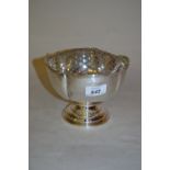Birmingham silver rose bowl with mesh insert,