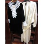 Vintage silk cream dress by Vic Romana,